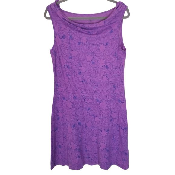 Title Nine Womens M Purple Floral Print Sleeveless - Picture 2 of 8